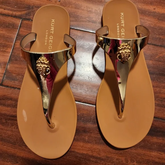 Kurt Geiger Silver and Coral Sandals - Picture 5 of 6